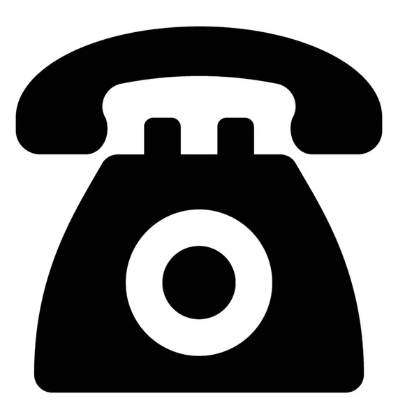 Icône Solide Vecteur Téléphonique — Image vectorielle