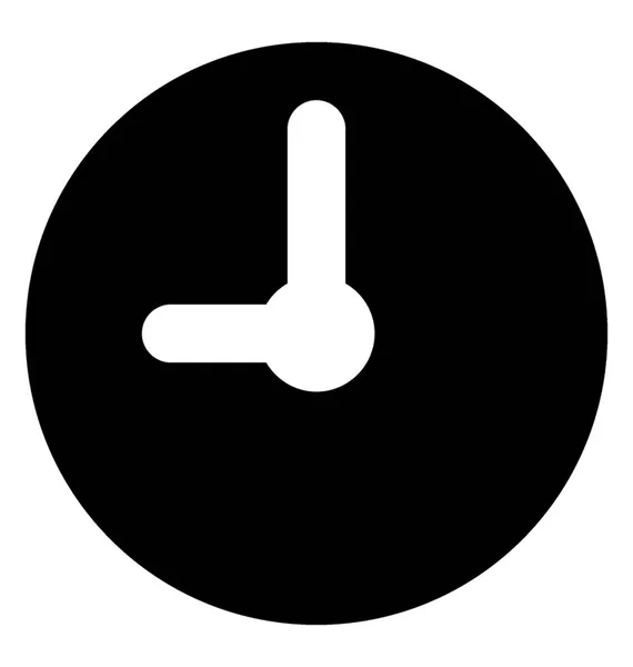 Reloj Vector Icono Sólido — Archivo Imágenes Vectoriales