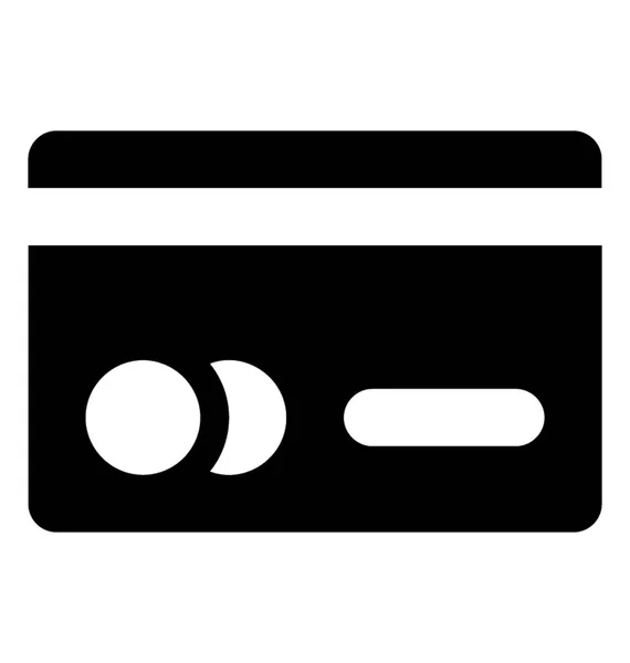 Kreditkarten Vektor Solides Symbol — Stockvektor