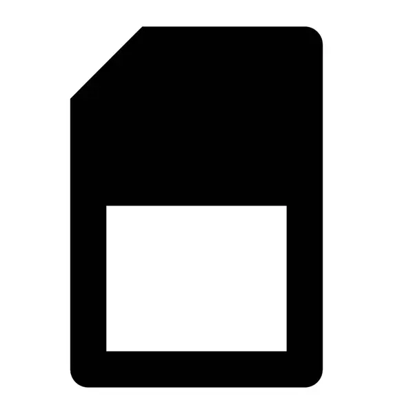 Sim Vector Solid Icon — Stock Vector