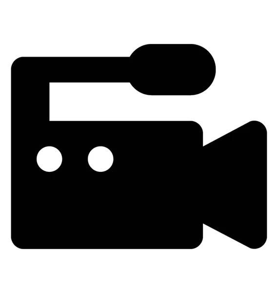 Caméra Vidéo Vectoriel Solid Icon — Image vectorielle