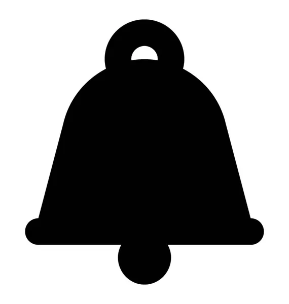 Bell Glyph Vector Icono — Vector de stock
