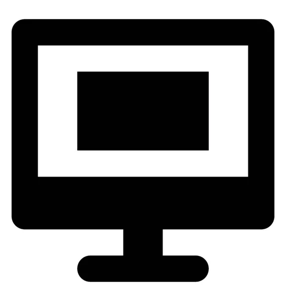 Monitor Glyphen Vektorsymbol — Stockvektor