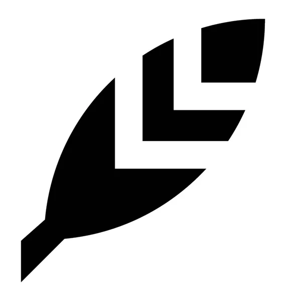 Federstift Glyphen Vektor Symbol — Stockvektor