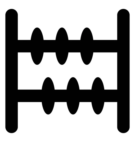 Abacus Glyph Vector Icon — Stock Vector