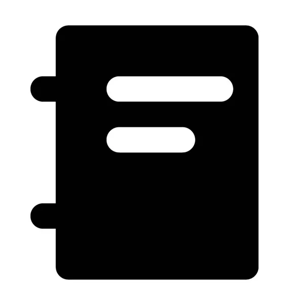 Notebook Glyph Glyph Vector Icon — Stockvector