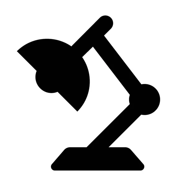Lampe Bureau Glyphe Glyphe Icône Vectorielle — Image vectorielle