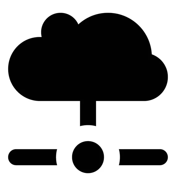 Хмара Мережі Гліфів Векторної Icon — стоковий вектор