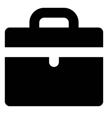 Evrak Çantası'nı glif vektör simgesi 