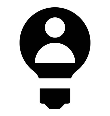 Fikir glif vektör simgesi