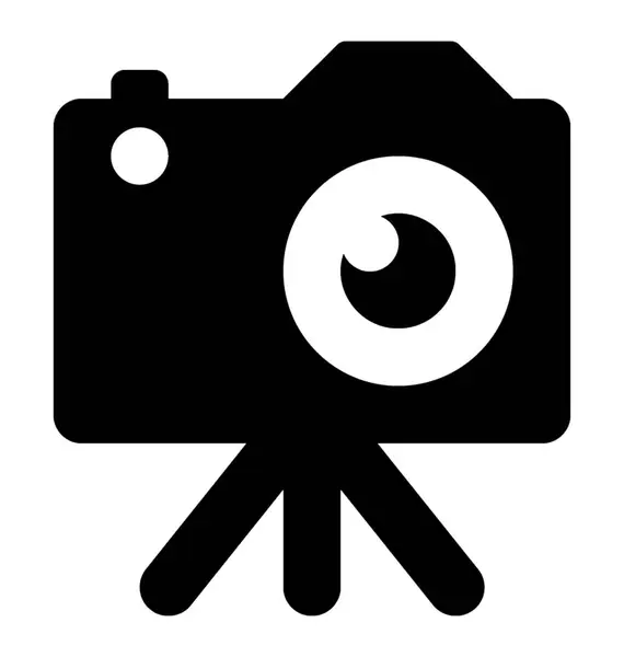 Camera Glyph Vector Icon — Stock Vector