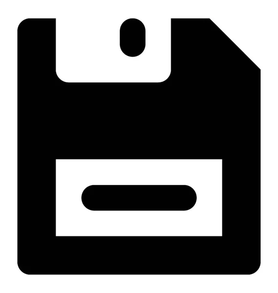 Floppy Glyph Vector Icon — Stock Vector