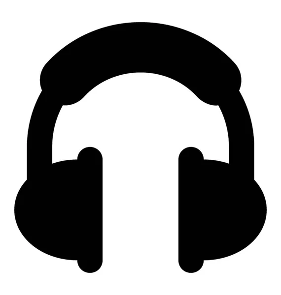 Auriculares Glifo Vector Icono — Vector de stock