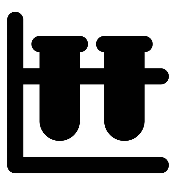 Tubo Teste Glyph Vector Icon — Vetor de Stock