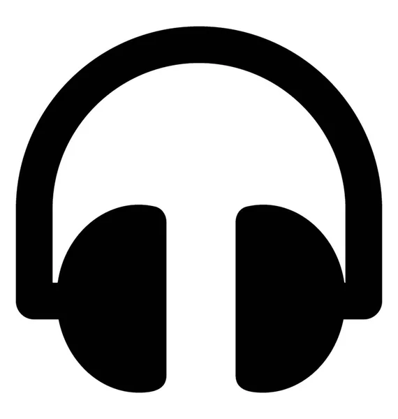 Auriculares Glifo Vector Icono — Vector de stock