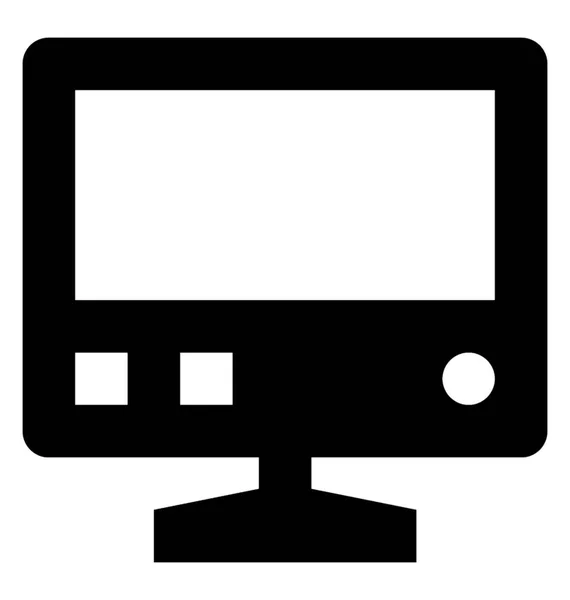 Monitor Karakterjel Vector Icon — Stock Vector