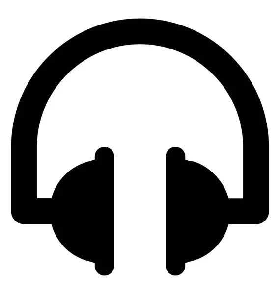 Auriculares Glifo Vector Icono — Vector de stock