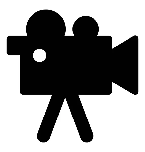 Shooting Camera Glyph Vector Icon — Stock Vector