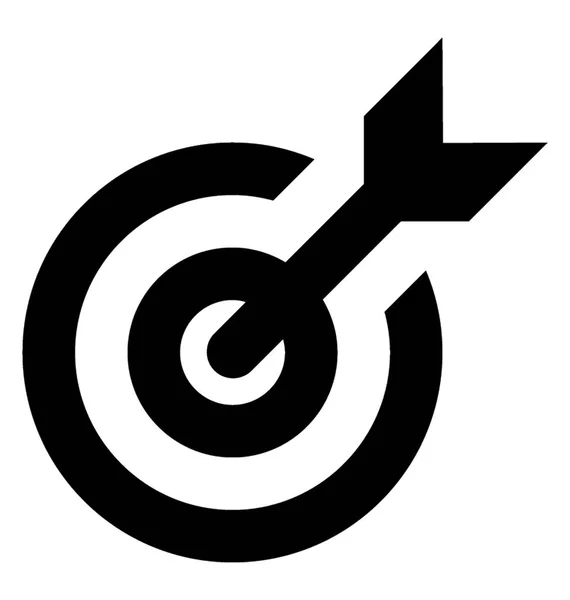 Bullseye Glyph Vektor Symbol — Stock vektor