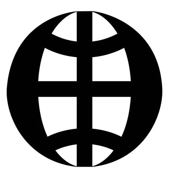 Globus Glyphen Vektorsymbol — Stockvektor