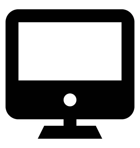 Monitor Karakterjel Vector Icon — Stock Vector