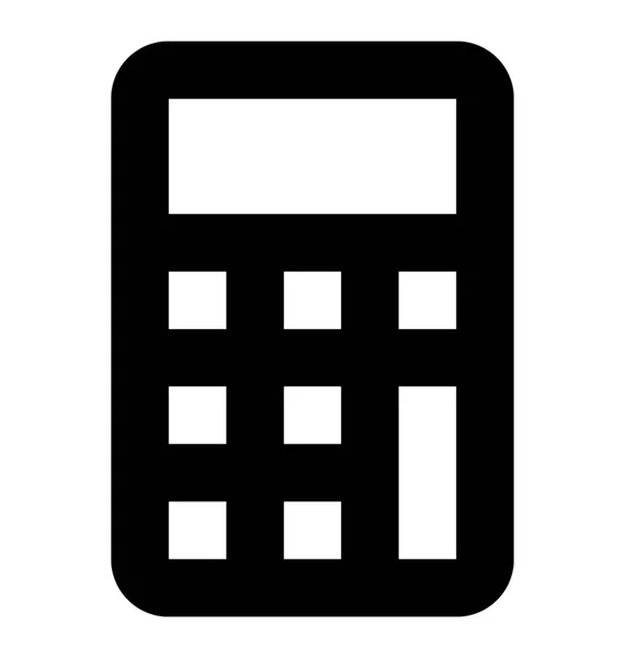 Calculadora Glyph Vector Ícone — Vetor de Stock