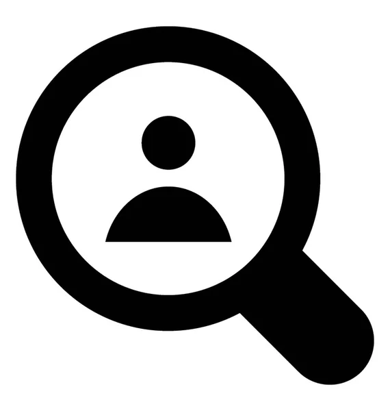 Find Person Glyph Vector Icon — Stock Vector