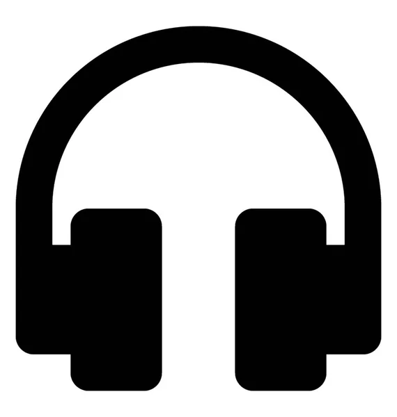 Auriculares Glifo Vector Icono — Vector de stock