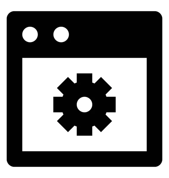 Web Ontwikkeling Glyph Vector Icon — Stockvector