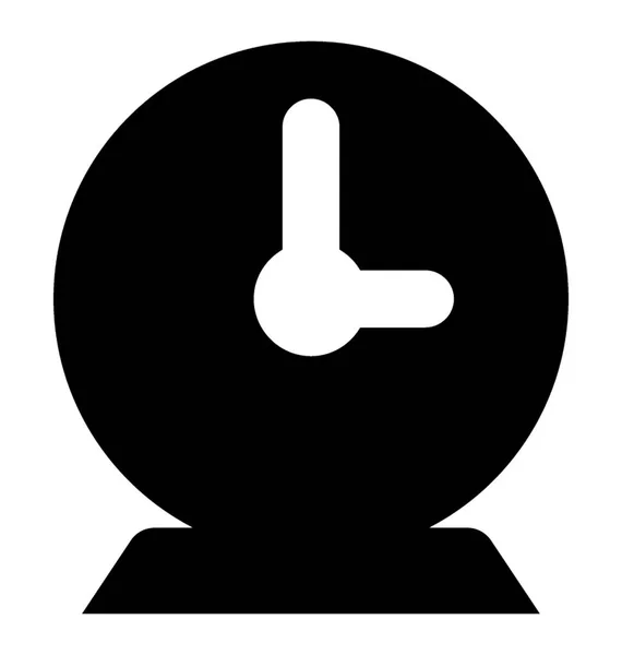 Uhr Glyphen Vektor Symbol — Stockvektor