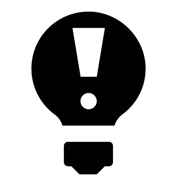 Idén Alert Glyph Vektor Symbol — Stock vektor