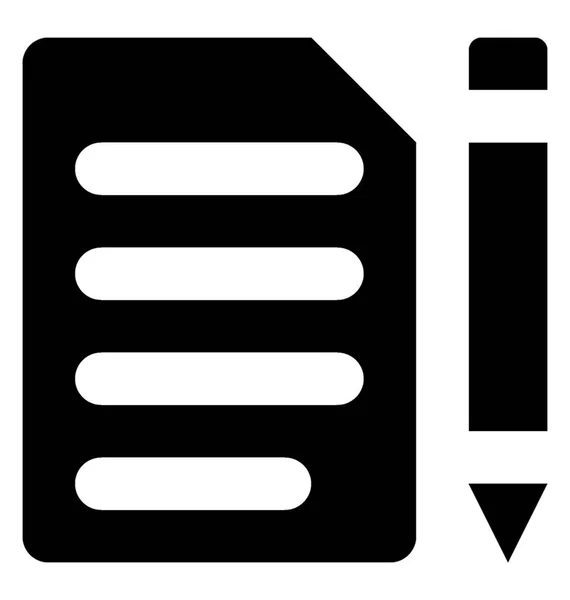 Glyphen Vektorsymbol Schreiben — Stockvektor