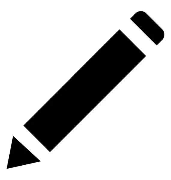 Pencil Glyph Vector Icon — Stock Vector