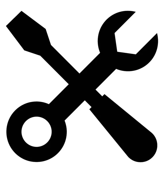 Servizio Tecnico Glyph Vector Icon — Vettoriale Stock