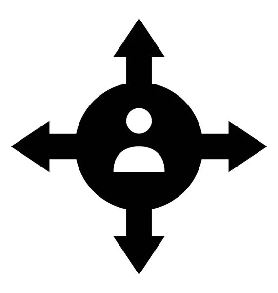Векторная Икона Глиф Возможностей — стоковый вектор