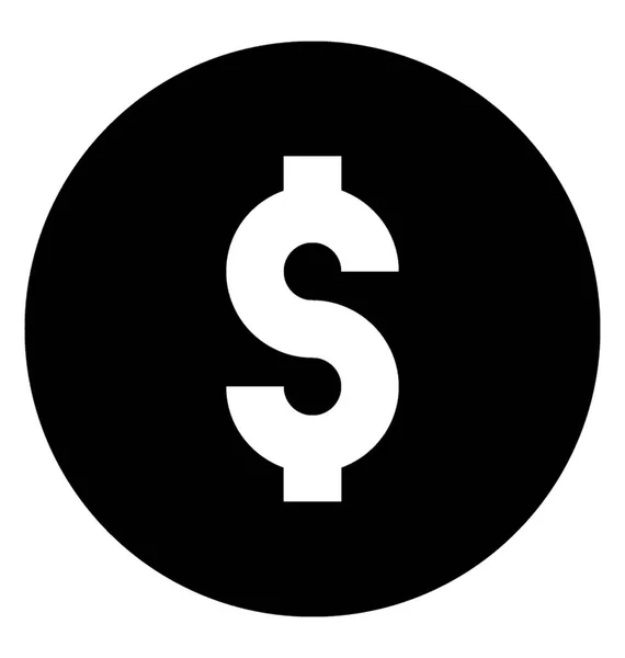 Dollar Glyph Vector Icon — Stockvector