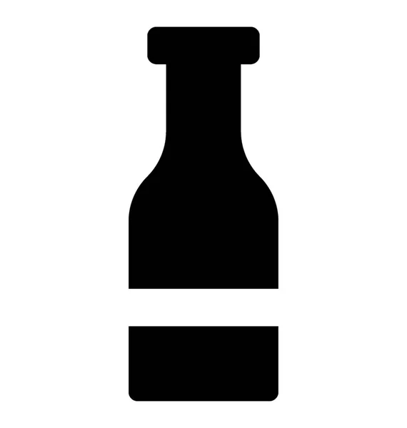 Fles Glyph Vector Icon — Stockvector