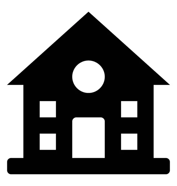 Ház Karakterjel Vector Icon — Stock Vector
