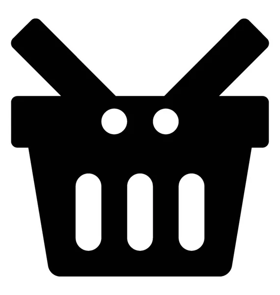 Basket Glyph Vector Icon — Stock Vector