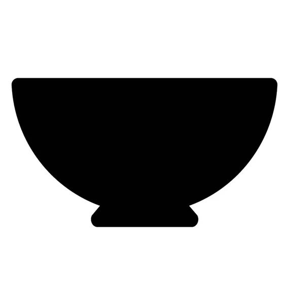 Bowl Glyph Vector Icono — Archivo Imágenes Vectoriales