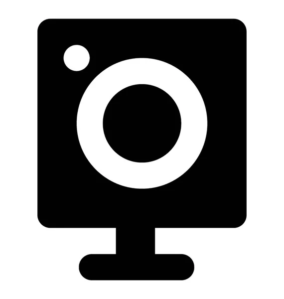 Webcam Glyphen Vektor Symbol — Stockvektor