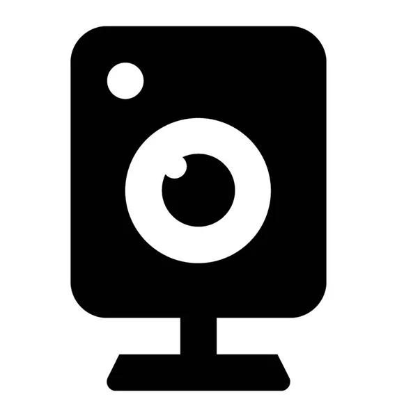 Webcam Glyph Vector Icon — Stock Vector
