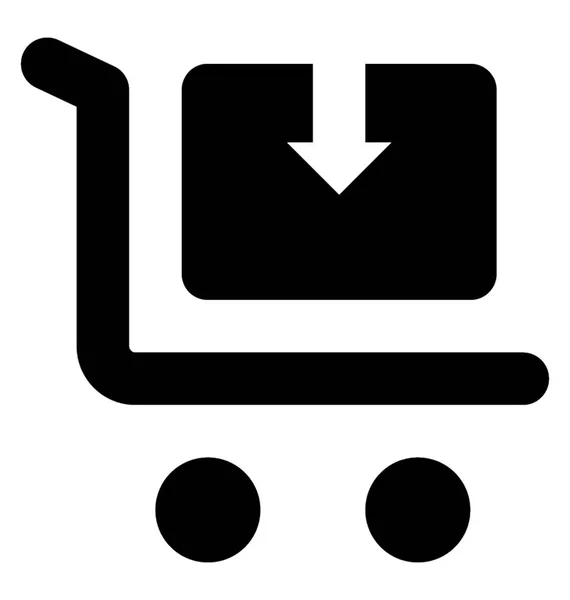 Trolley Glyph Vector Icono — Archivo Imágenes Vectoriales