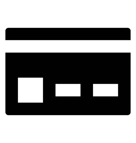 Kreditkort Glyph Vektor Symbol — Stock vektor