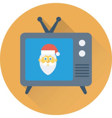 TV düz vektör simgesi