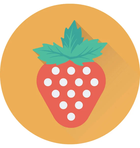 草莓扁平病媒图标 — 图库矢量图片
