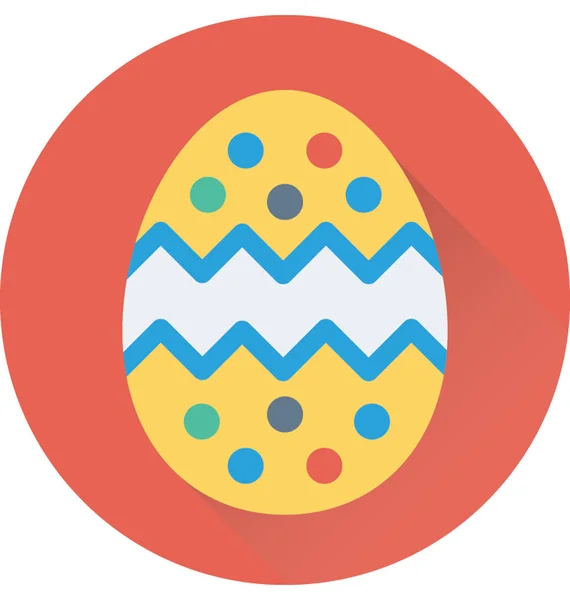 Великдень Яйце Плоске Векторна Іконка — стоковий вектор