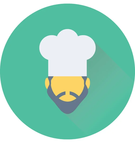 Chef Flat Vector Icono — Vector de stock