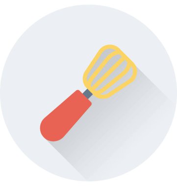 Spatule düz vektör simgesi