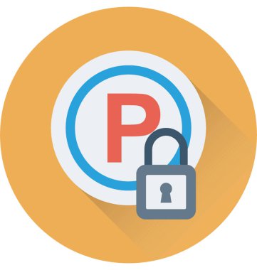 Park düz vektör simgesi